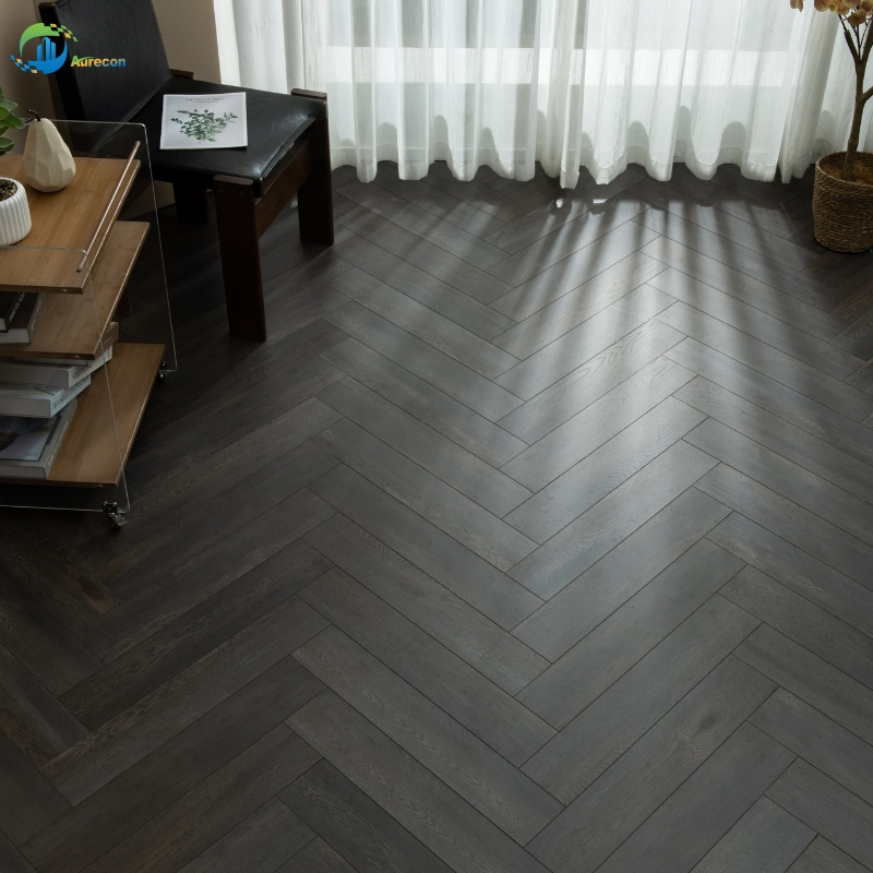 Engineered Wood Flooring Walnut Parquet Antibacterial E0 Grade Specially for Children's Rooms