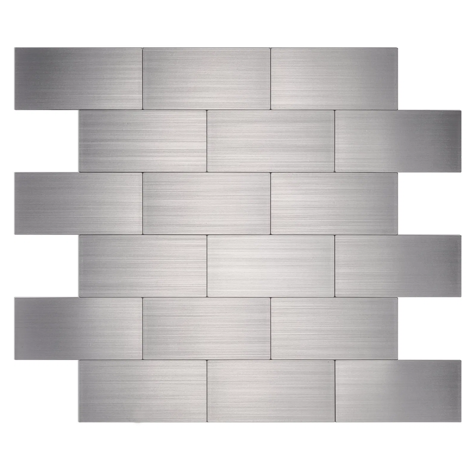 Factory Price Kitchen Bathroom Home Decor Aluminum + PVC 3mm Bathroom Peel and Stick Interior Wall Decoration Mosaic Tile