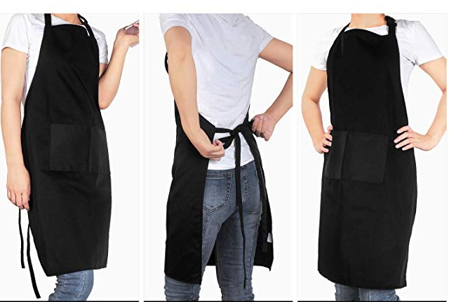 Custom Cotton Waiters Coffee Uniform Blank Bib Apron for Repast Industry Promotion with Printing Logo Design Embroidery Apron Adjustable Ties
