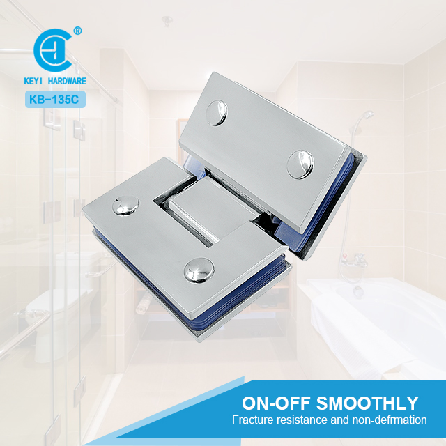 Square 90-Degree Double-Side Bathroom Glass Clamp