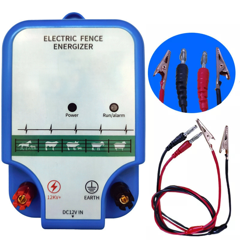Battery Charging Solar Powered Electric Fence Energizer for Multi-Purpose Farm Uses Output 0.5 ~3 Joules