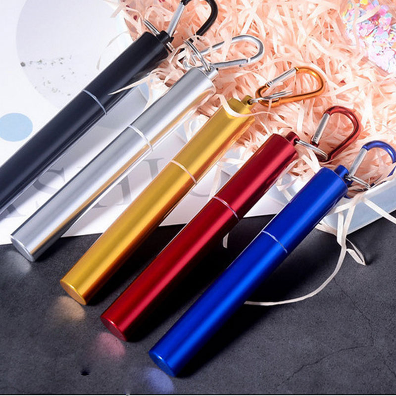 Stainless Steel Straw Set with Brush for Drinking Bar Tools Drinking Straw