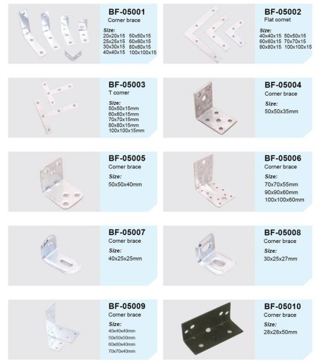 Steel Corner Brace with Zinc Plated with Different Size