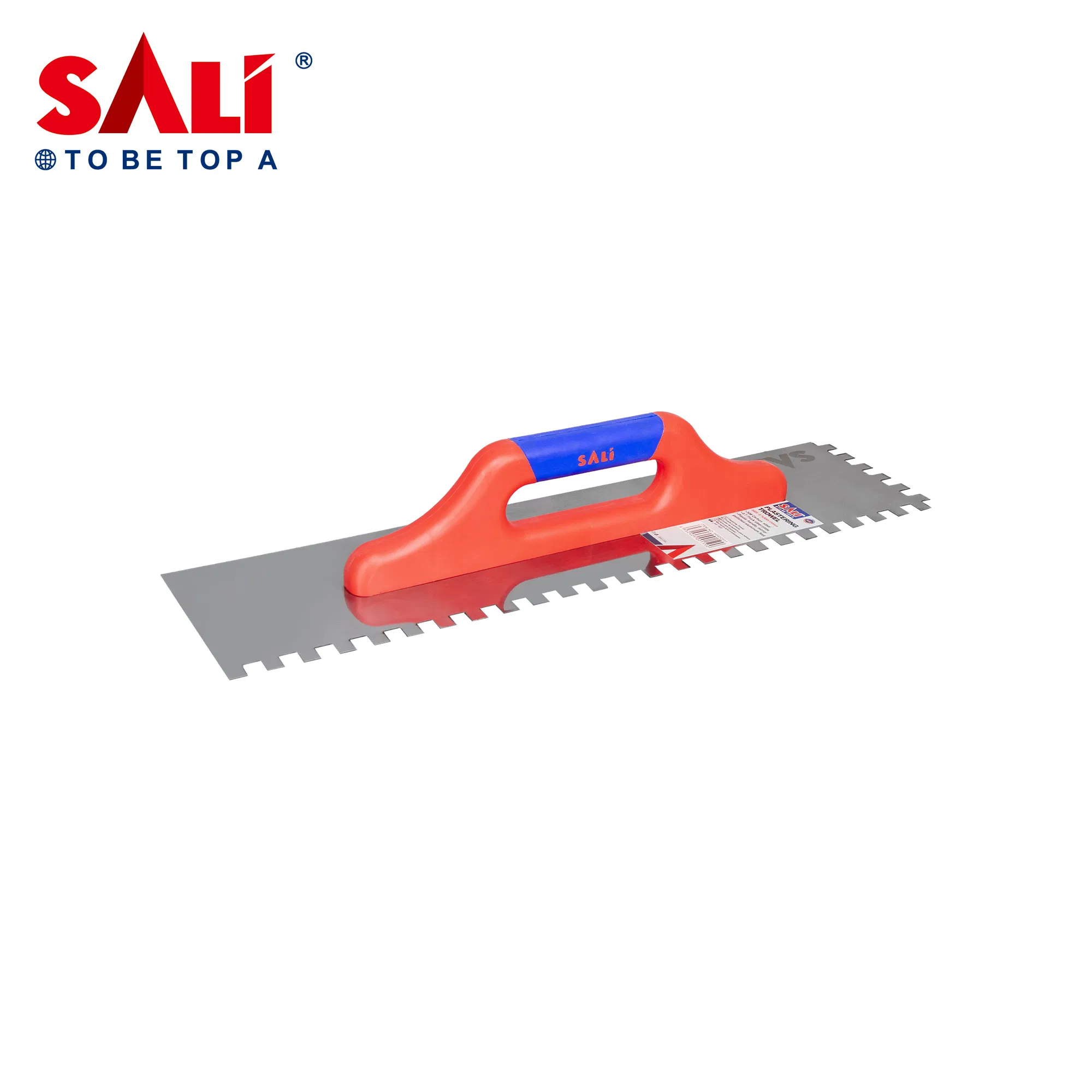 Sali 0.7mmthick Steel Plastic Handle Plastering Trowel with Teeth