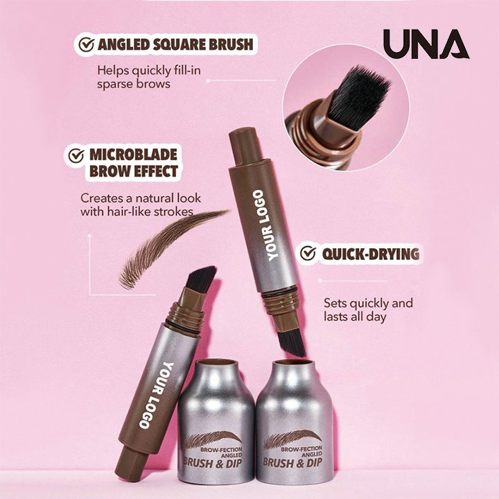 Private Label Long-Lasting Waterproof Eyebrow Gel Mascara Non-Smudging Custom Logo Brow Enhancer Big Head Dye Customizable Logo