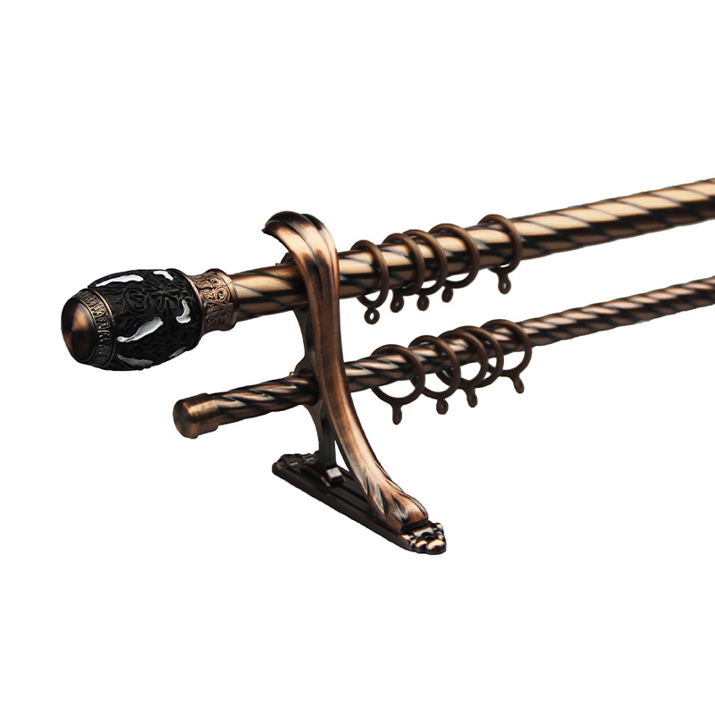 Window Hardware Attachment 28+19mm Double Resin Head Curtain Track Rail Roman Rod
