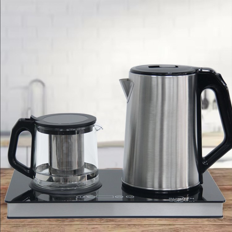 Home Appliances 2.0L Digital Glass Electric Tea with 1.0lglass Teapot Temperature Control OEM Electric Kettles Turkish Tray Set