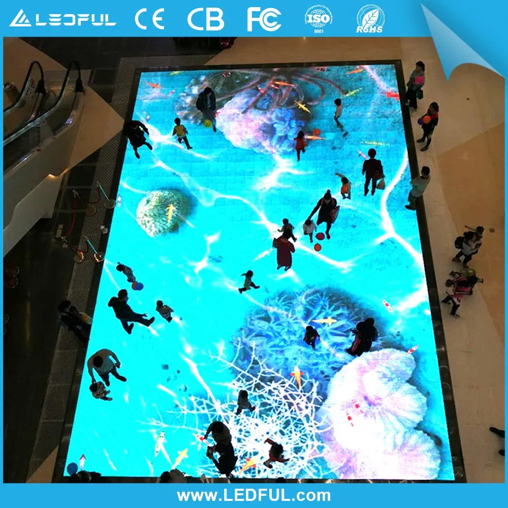 Custom Indoor Outdoor Wedding Ground P3.91 P4.81 500*1000mm Disco Night Bar Dance Floor LED Screen Interactive LED Floor Tiles Display for Live Show Stage Event