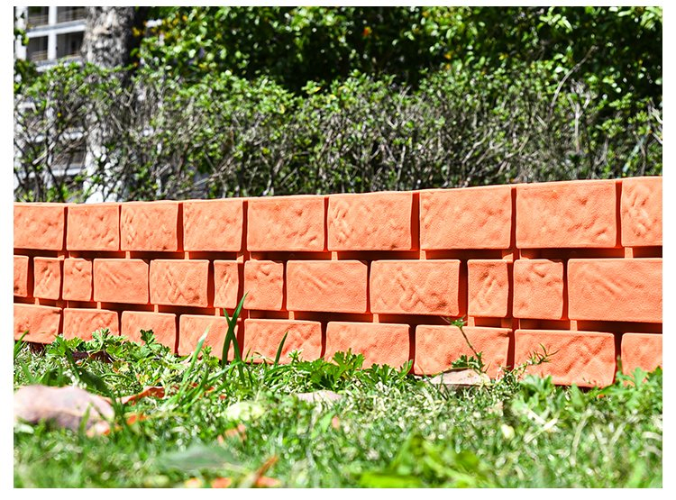 Decorative Plastic Landscaping Edging Brick Interlock Small Garden Fence Borders Set of 4 Ornamental Fencing