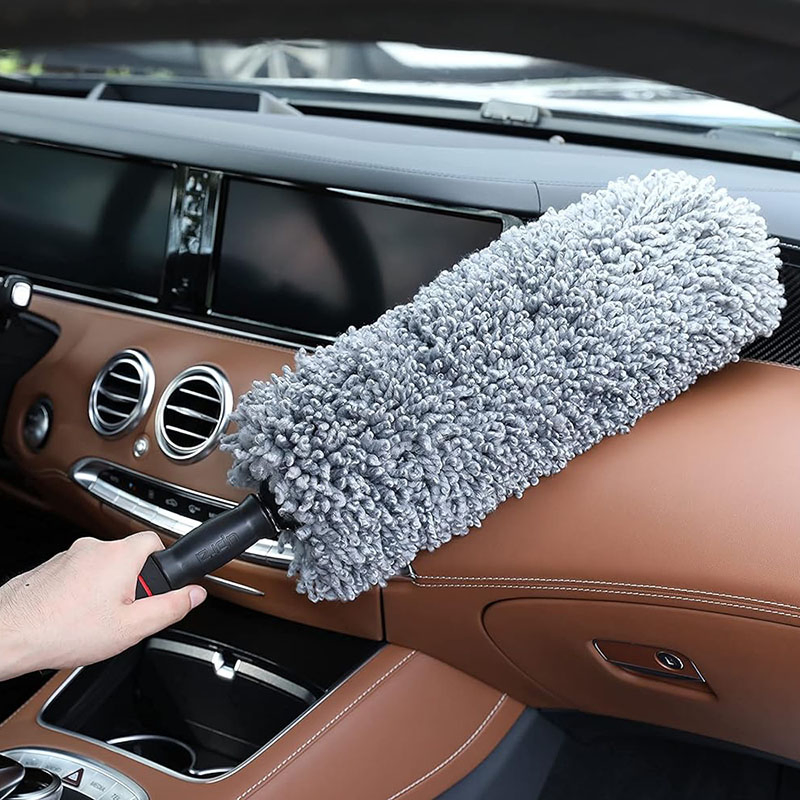 Esun Extendable Telescoping Microfiber Duster Bendable Brush Washable Dusting Brush for Home Office Car