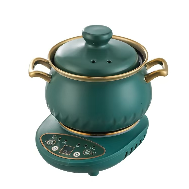 Home Kitchen Appliances Multi-Functional Electric Hot Pot Non Stick Electric Frying Pan Electric Skillet Ceramics Electric Cooker Portable Electric Cooking Pot