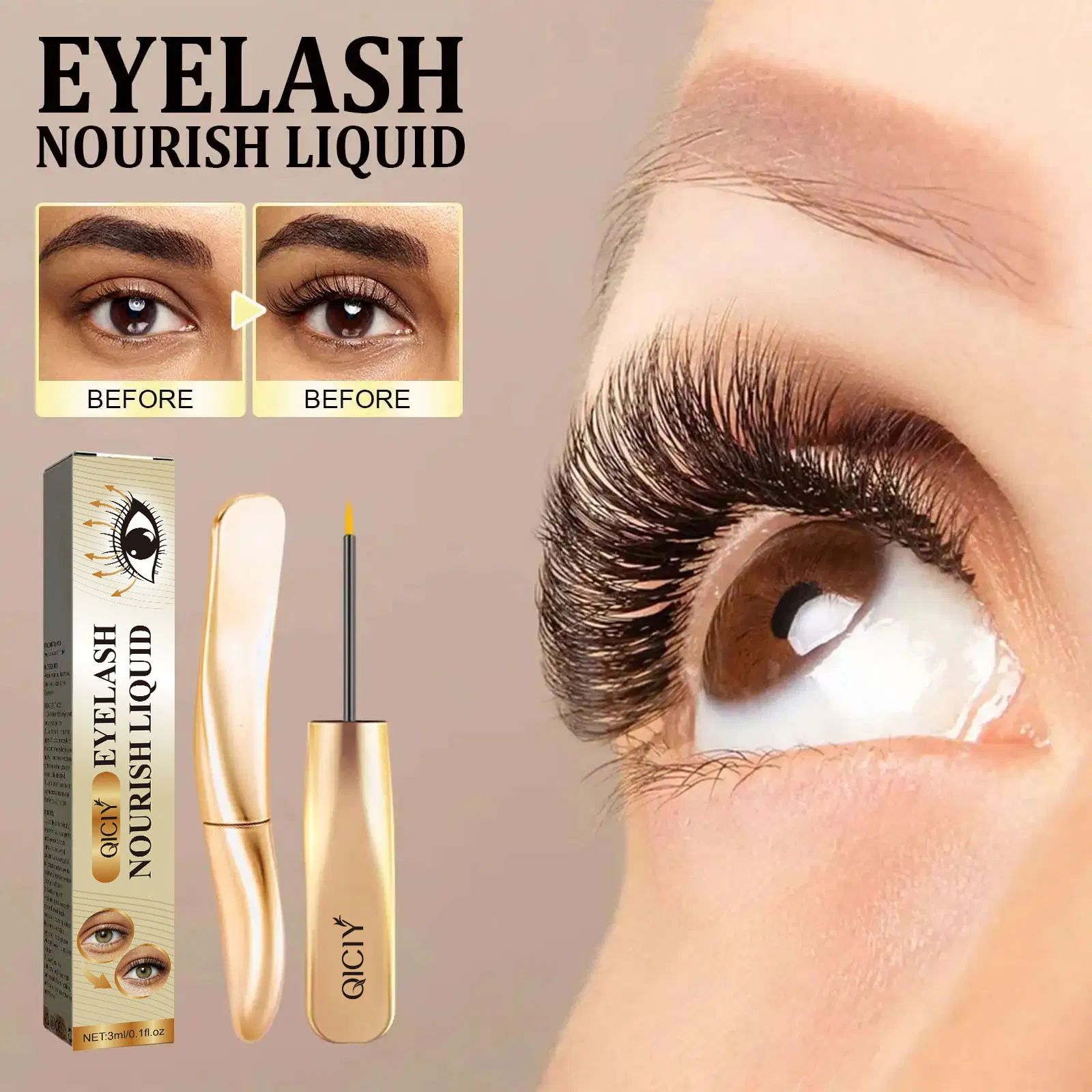 3ml Repair Sparse Eyebrows Mild Non-Irritating Nutrient Eyelash Extender Serum