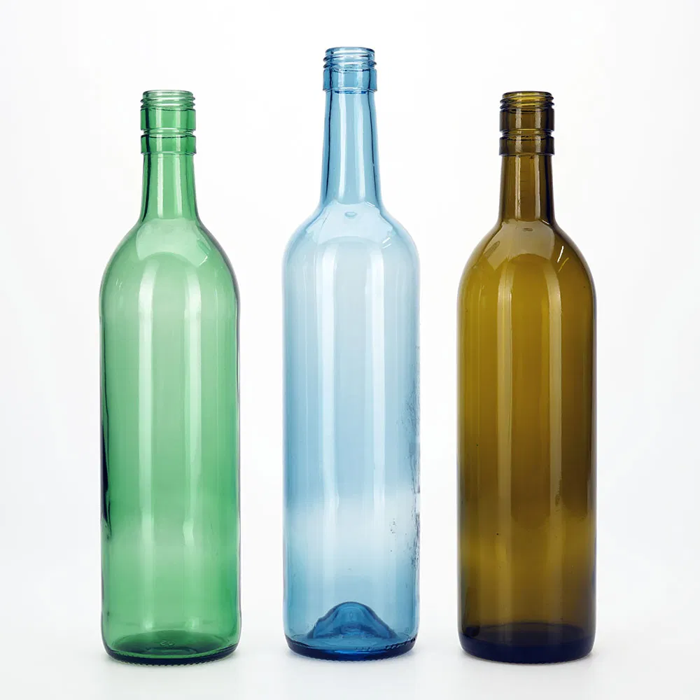Vista Hot Sale Clear Wine Champagne 375ml 500ml 750ml Glass Bottle with Cork and Screw
