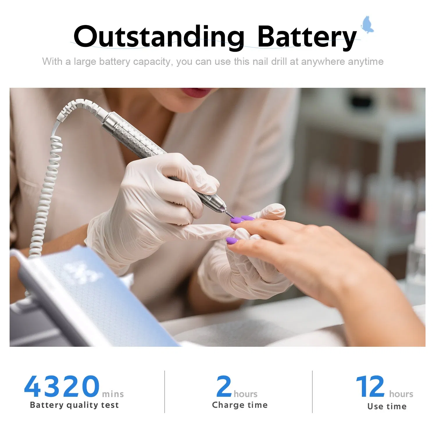 Wholesale New Arrival 60W 35000rpm Rechargeable Professional Brushless Nail Drill for Nail Art