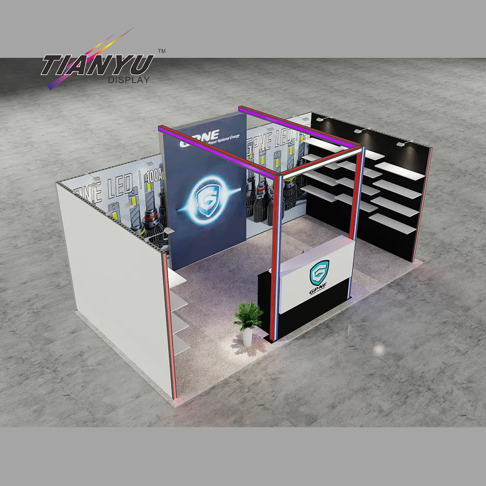 LED Light Stands for Modular Display Booths with Aluminum Finish