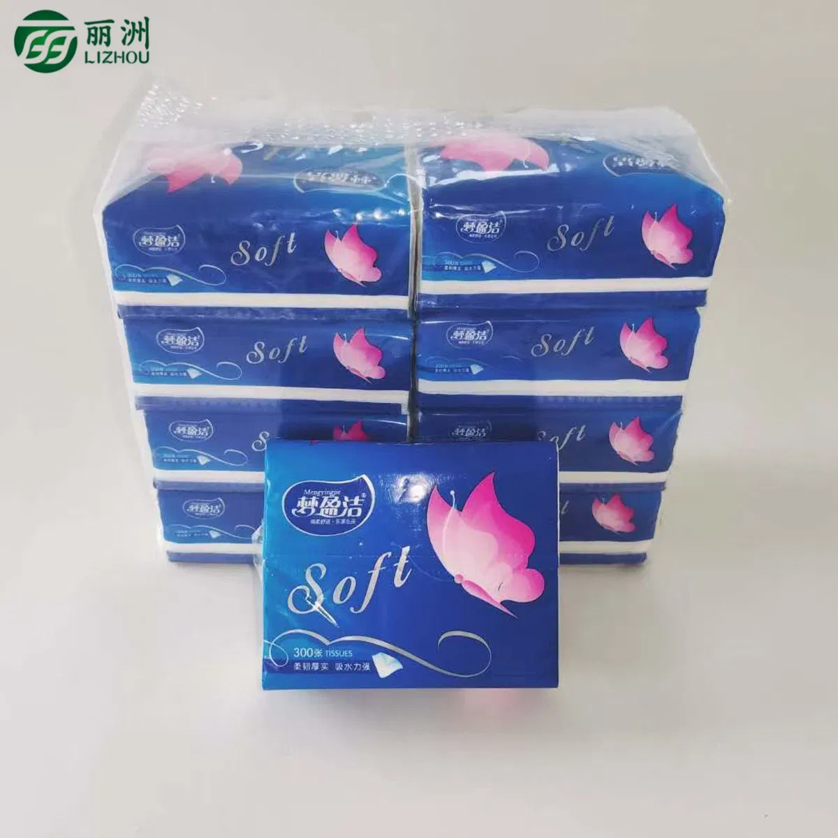 OEM Soft and Comfortable Facial Tissue Paper with Pattern