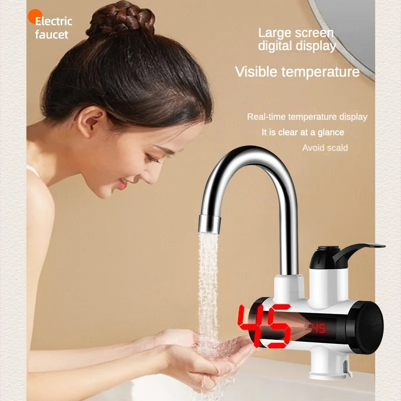 Household Electric Faucet Immediate Water Heater Rapid Heating Kitchen Sink Bathroom Basin