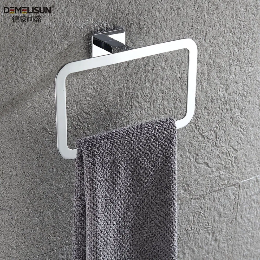 Bathroom Hardware Accessories Rectangle Towel Holder Bath Hand Towel Ring