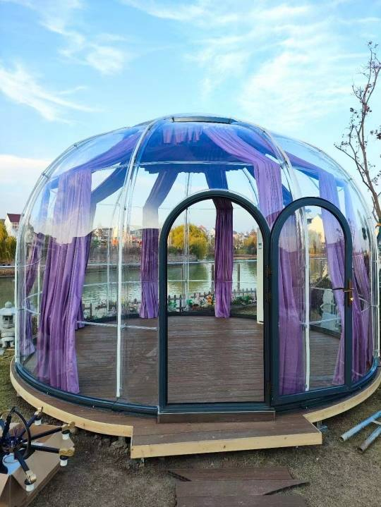 Net Red Bubble House 4 Meters Diameter Spherical Tent Transparent House Wind and Rain Resistant Easy to Install
