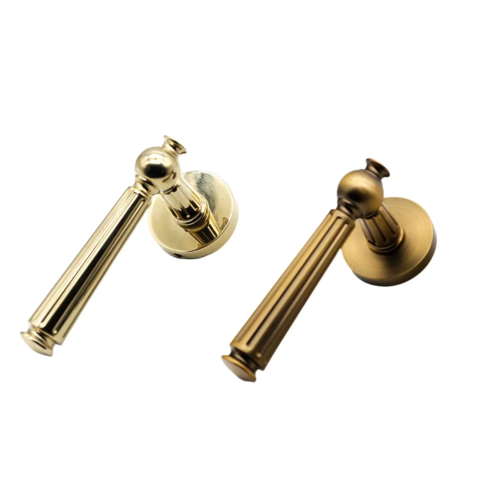 Building Hardware Goods Vintage Zinc Alloy Split Door Lever Handle Door Lock Door Handle Door Hardware for Wooden Door