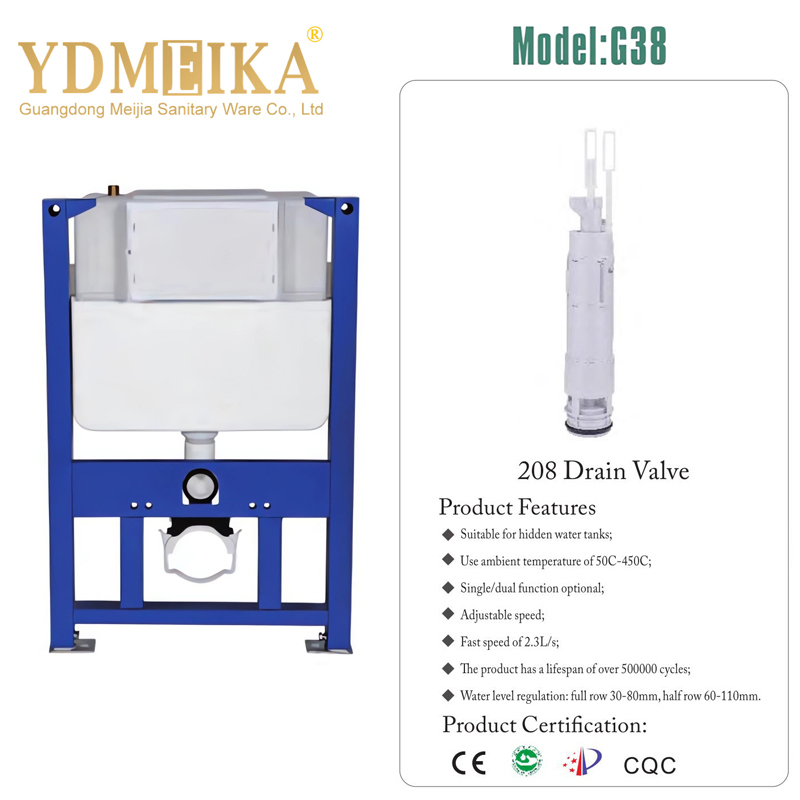 Bathroom CE Certification Wall Hang Flush Water Cistern Hung Toilet Tank Concealed Cistern