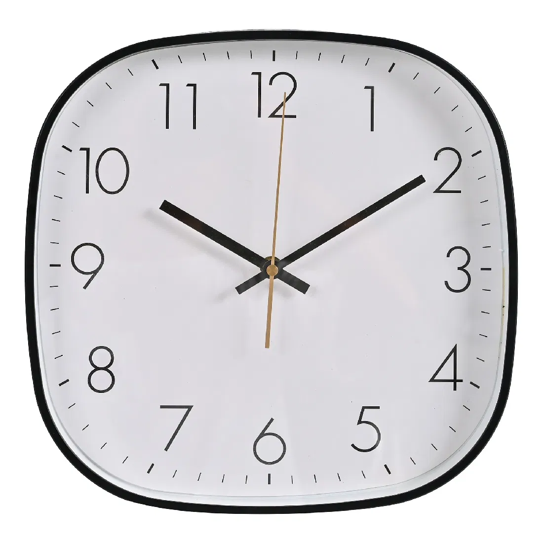 Square Minimalist Design Plastic Frame Moisture-Proof Fashion Clock