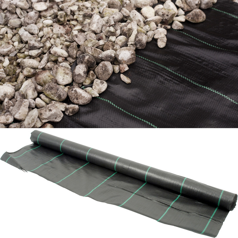 Sugrand Black Fabric Weed Barrier Garden Mat Weed Mat Mulch Matting