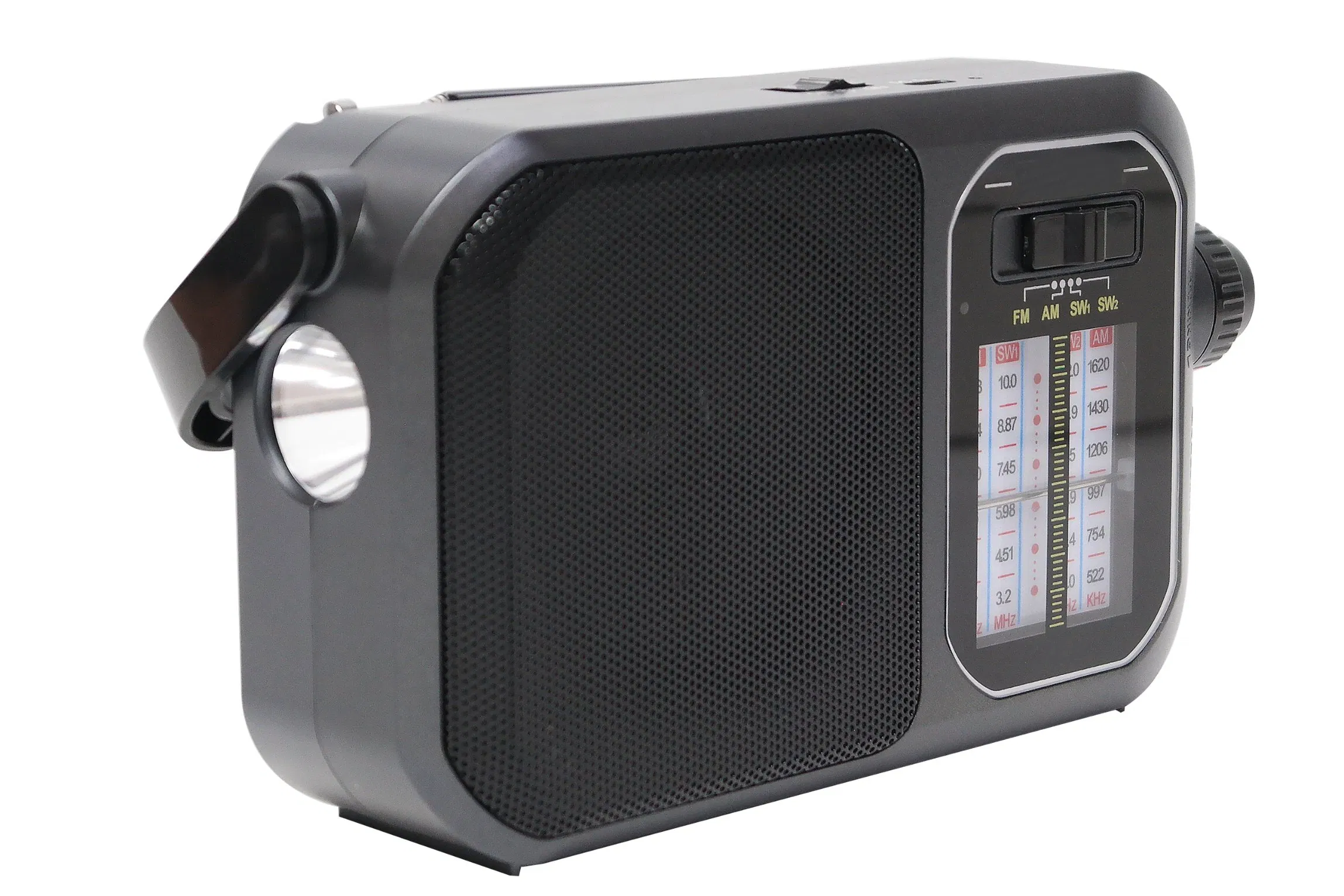 Plportable-Audio-Appliance Portable 3-Band Am FM Sw Radio, Rechargeable Speakers Retro Design Flashlight, Consumer Electronics Meier M-9396