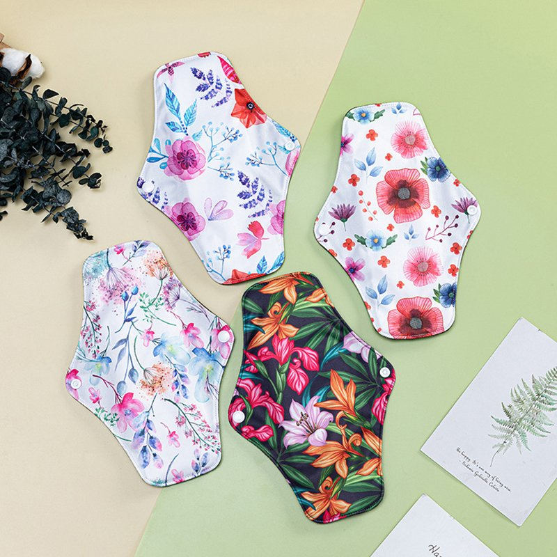 Bamboo Charcoal Sanitary Pad, Washable Sanitary Pad, Menstrual Period Sanitary Pad, Medium-Sized Sanitary Pad