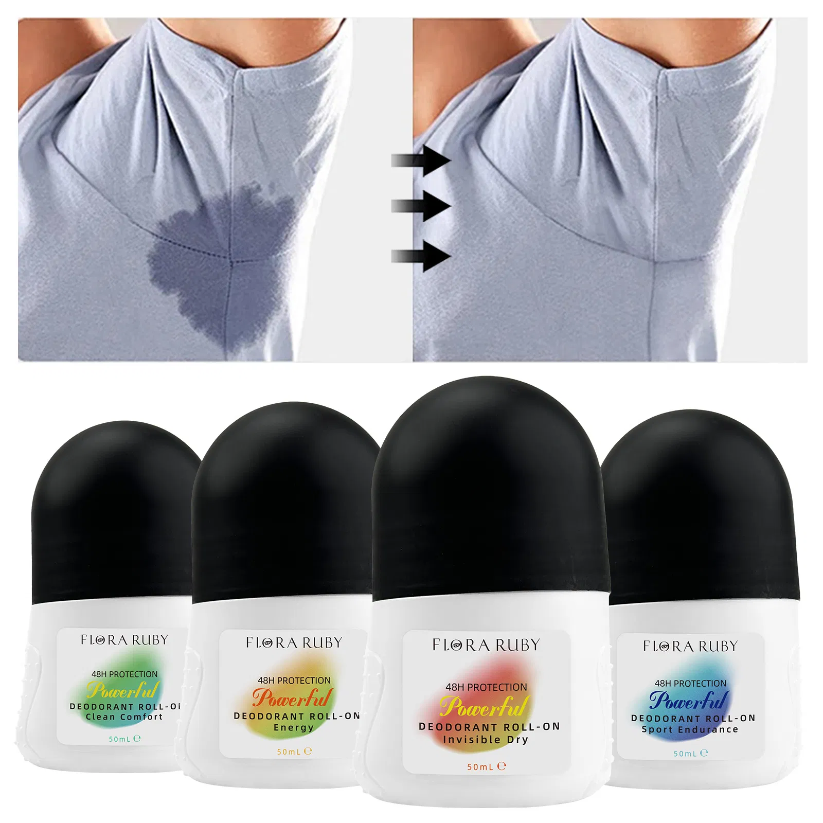 Gentle Refreshing Deodorant with Non-Irritating Organic Pearl Beads