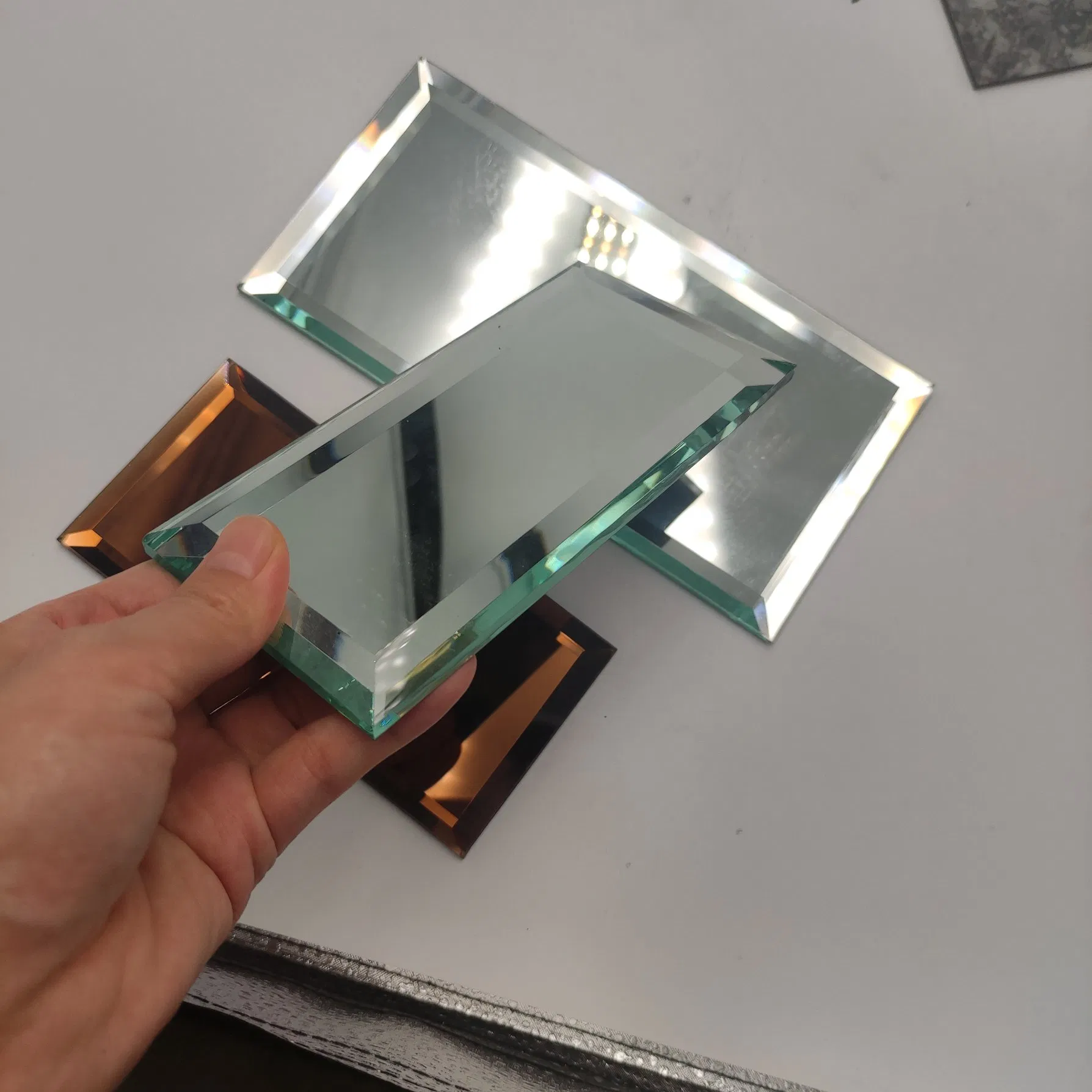 4mm 5mm 6mm Silver Bronze Gold Colors Beveled Mirror Tiles