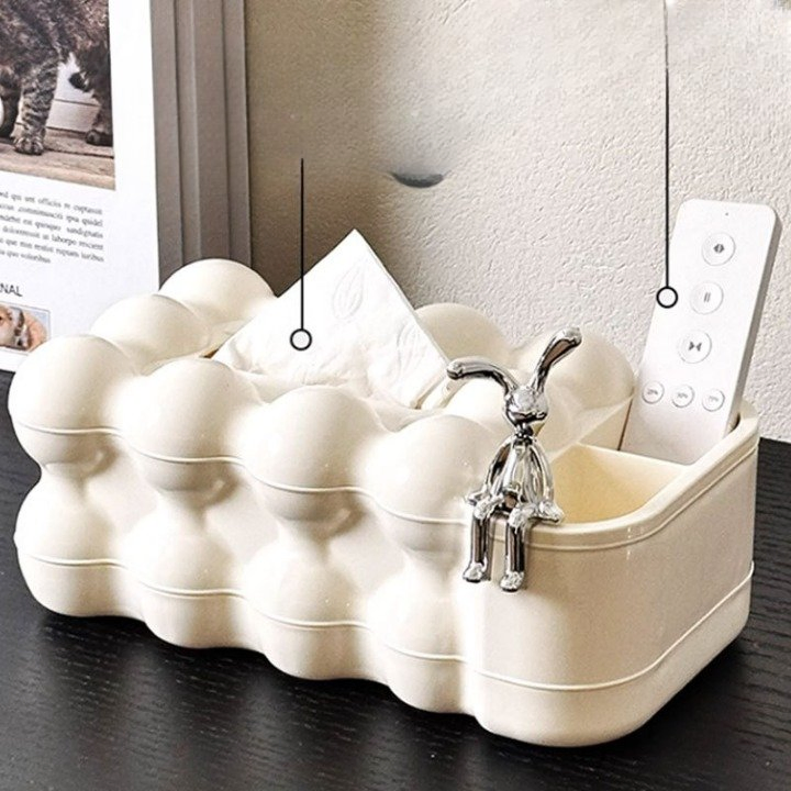 Органайзер для салфеток в стиле лофт, бежевый/черный