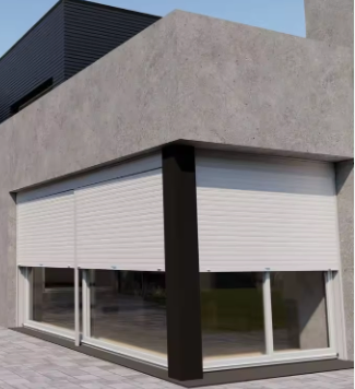 Aluminum Electric Roller Blinds with Remote Control Industrial Tube