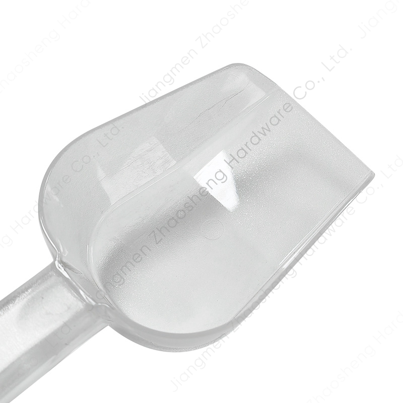 Restaurant Kitchen Plastic Clear Square Scoops Spoon Flat Bottom Ice Scoops for Candy Food