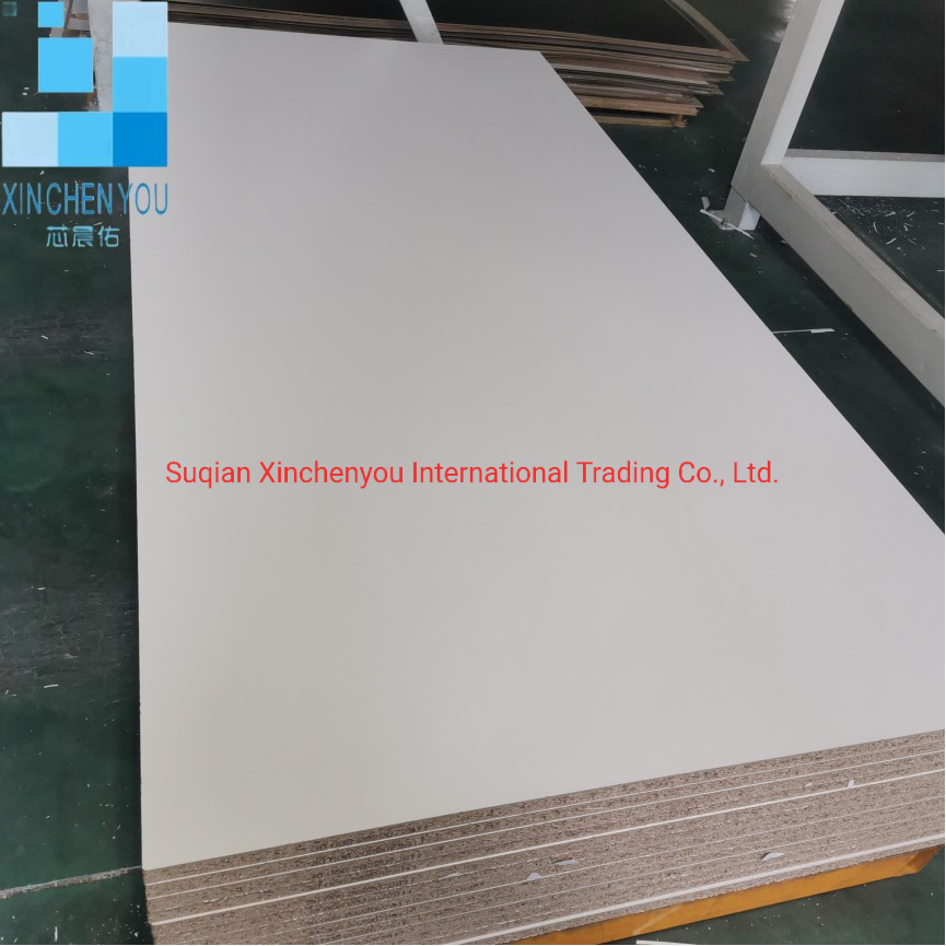Cheap Price E0/E1/E2 White Color Melamine Chipboard Glossy 18mm Particleboard