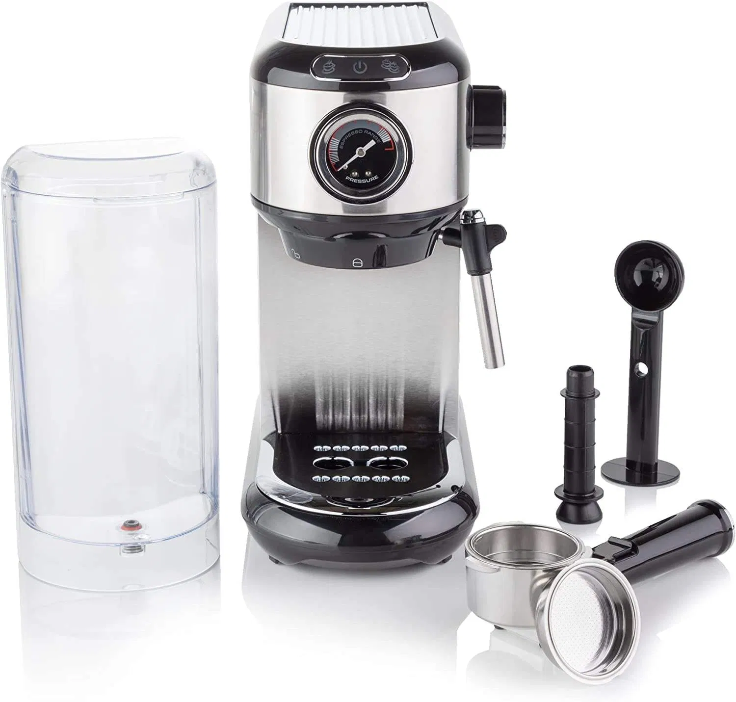 Household Stainless Steel 2 Filters Espresso Coffee Machine