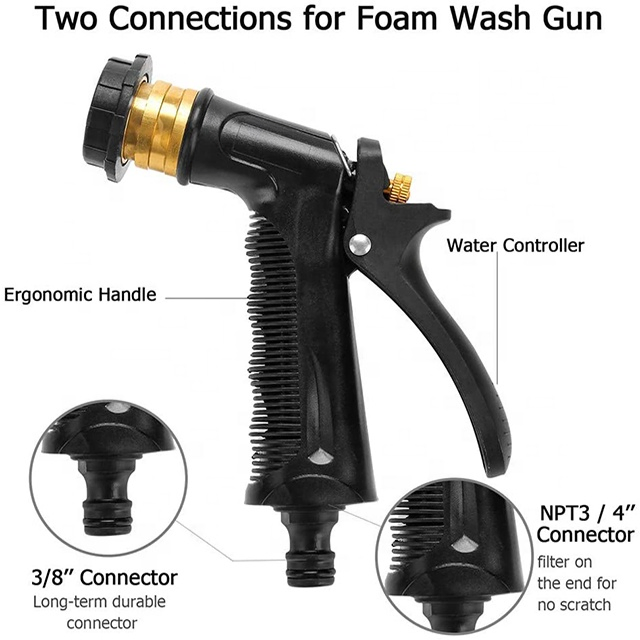 Car Wash Foam Sprayer Gun Car Wash Foamer Bottle Snow Foam Spray Gun Hose End Sprayer
