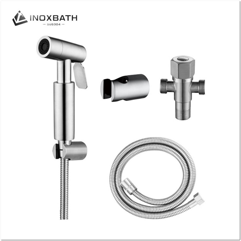 Toilet Cleaning Jet Stainless Steel Hygiene Bidet Shattaf Bathroom Kit