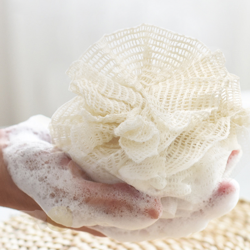Exfoliate Body Scrubber Ball Puff Soft Cleansing Tool Bath Shower Mesh