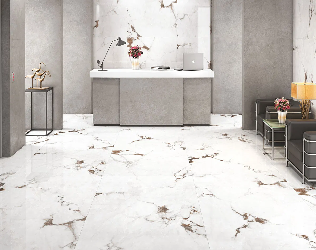 Foshan Flooring Big Wall Porcelanato Glaze Polished Luxury Porcelain Tile