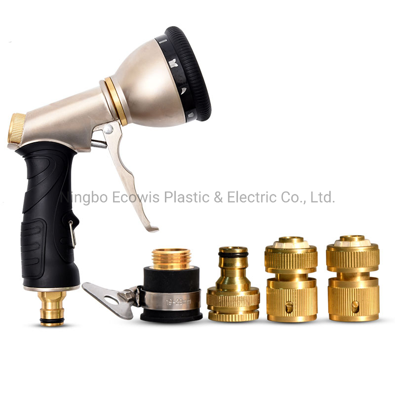 High Quality 9 Pattern Brass Garden Water Hose Sprayer