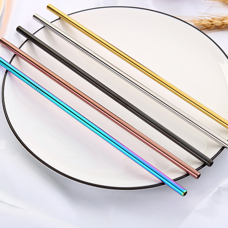 Factory Supply Food Grade Reusable Stainless Steel Metal Drinking Straws