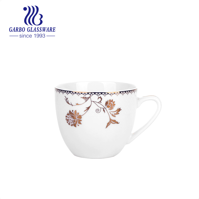 Factory Wholesale Black Matte High-End Style Big Capacity 600ml Porcelain Milk Coffee Water Drinking Mug with Customized Decal Design for Home Office Use