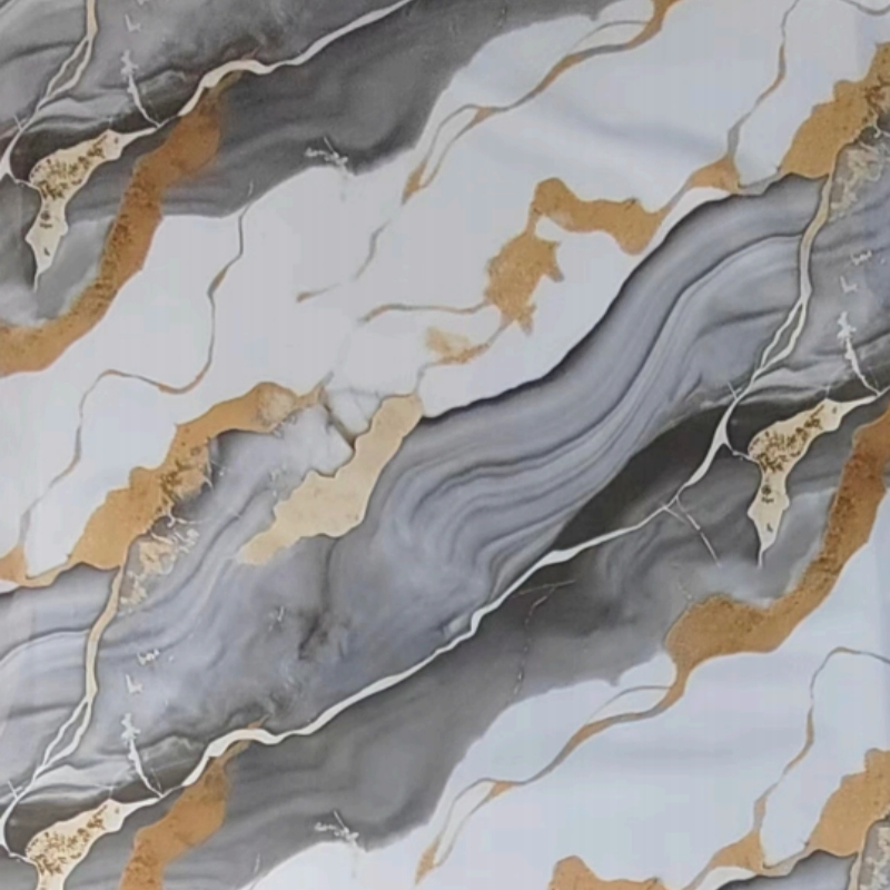 Hot Selling PVC Interior Film High Glossy Marble Design PVC Film Anti-Scratch Furniture Laminating PVC Film for Wall Decoration