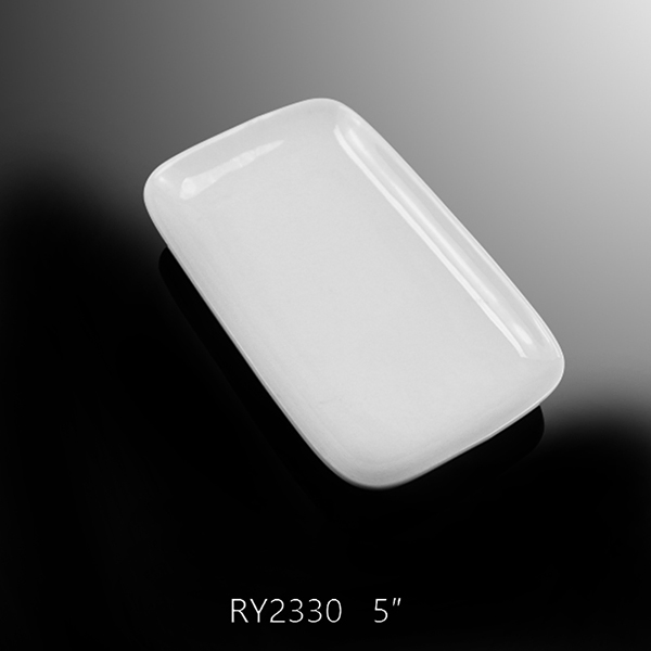 Durable 5" Porcelain Dishes Ceramic Towel Dish for Hotel