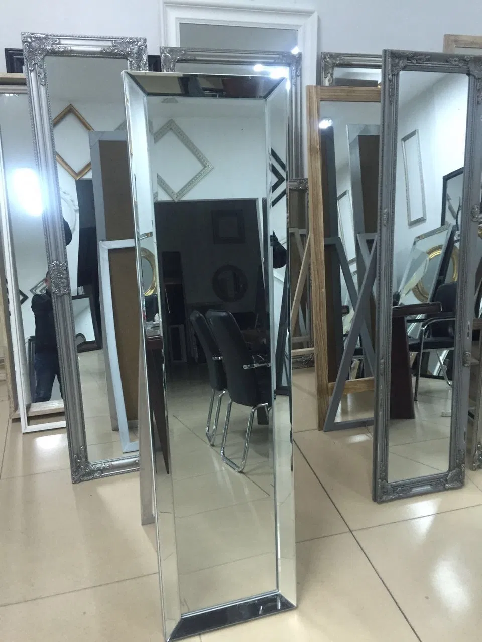 Antique Design Art Frame Wooden Wall Mirror/Picture Frame