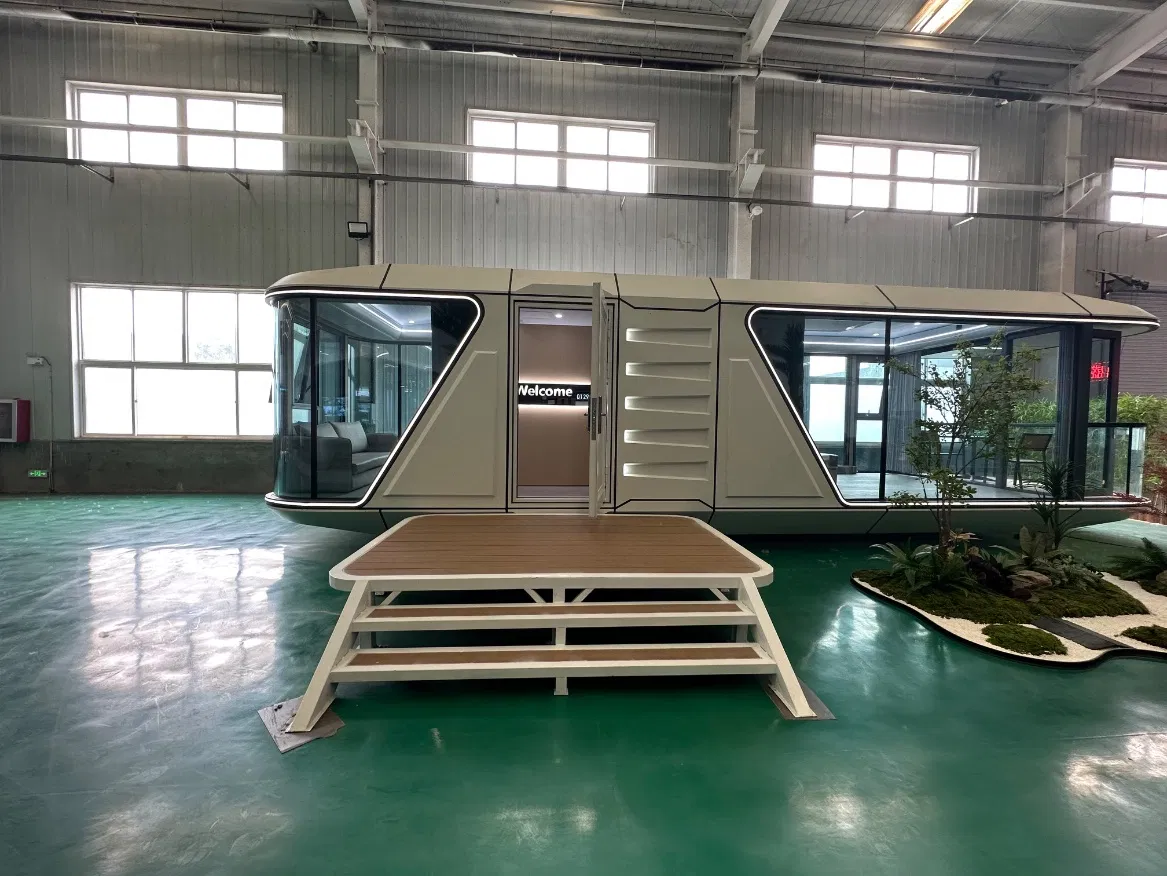 Modern Luxury Prefabricated Space Capsule Steel Structure Home Design Weatherproof Space Capsule