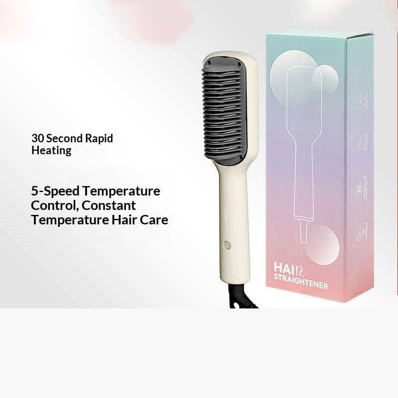 Hair Straightener Brush Hair Straightener Comb Straightening Brush for Women with 5 Temps 30s Fast Heating Hot Comb