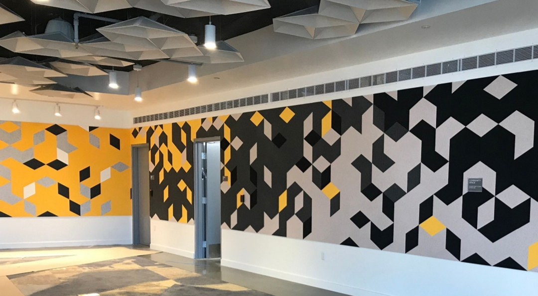 Blade Polyester Fiber Acoustic Ceiling Panel Tile in The Office Space