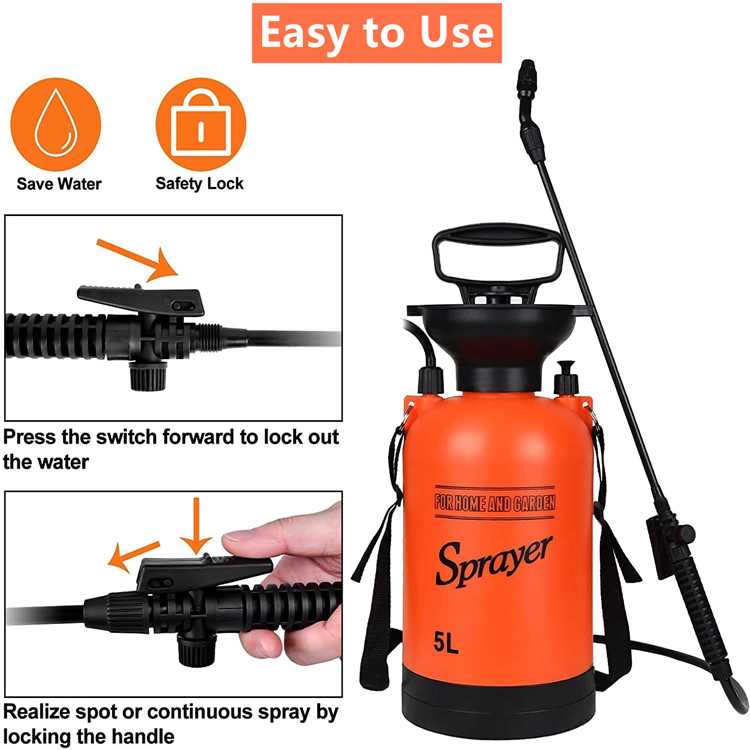 3L 5L 8L Garden Lawn Plastic Manual Air Pressure Sprayer Foggers Mist Hand Spray Bottle
